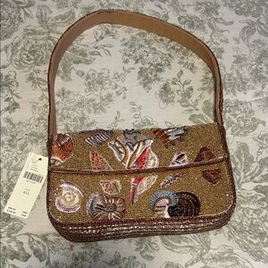 NWT Anthropologie seashell Fiona bag